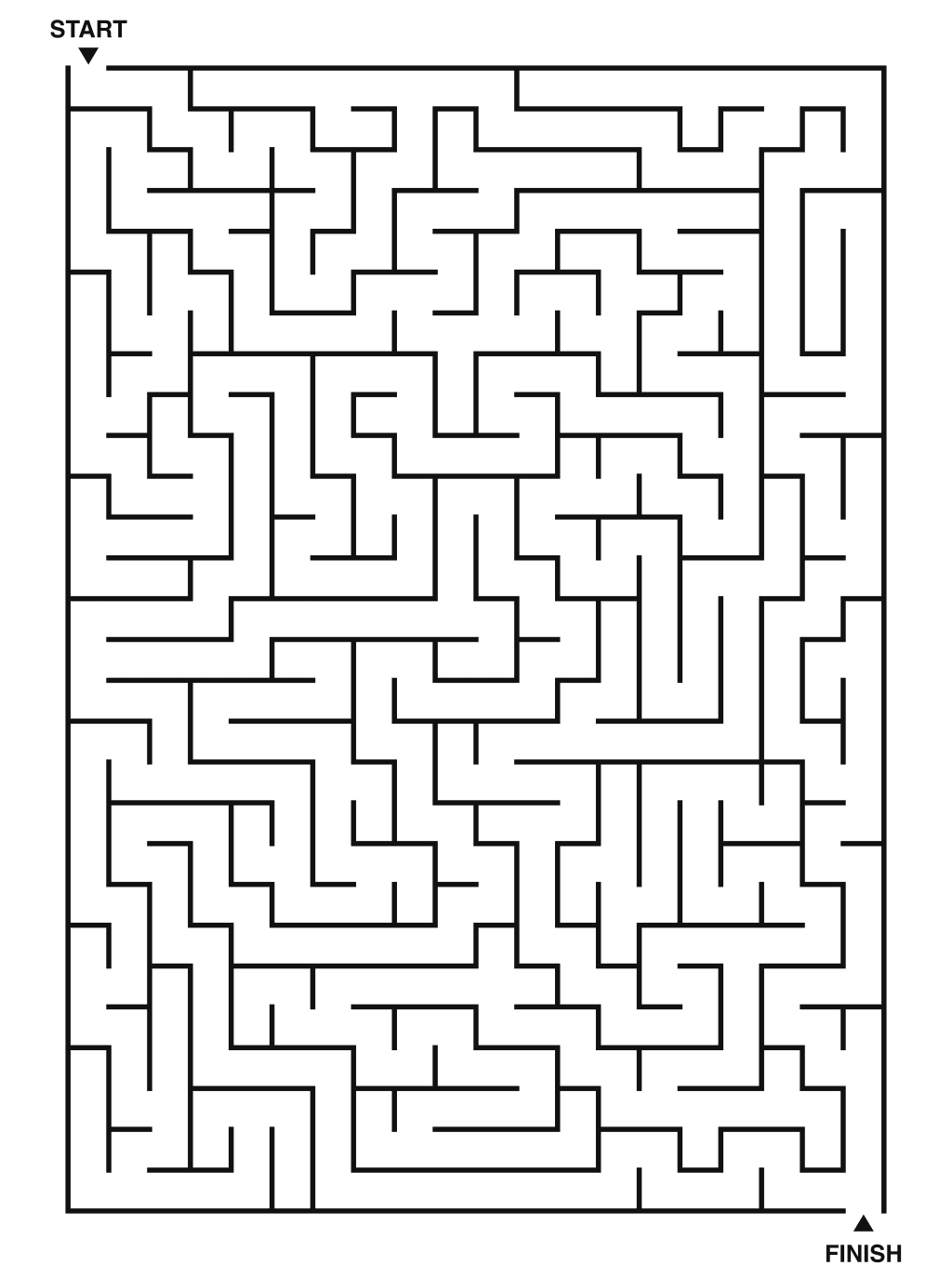 Hard maze puzzle printable, 20 by 28 grid