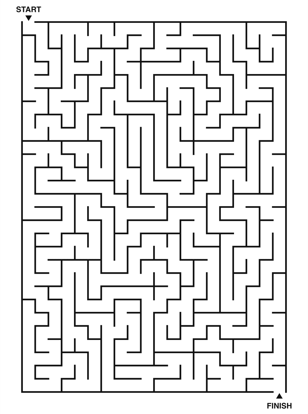 Hard maze puzzle printable, 20 by 28 grid