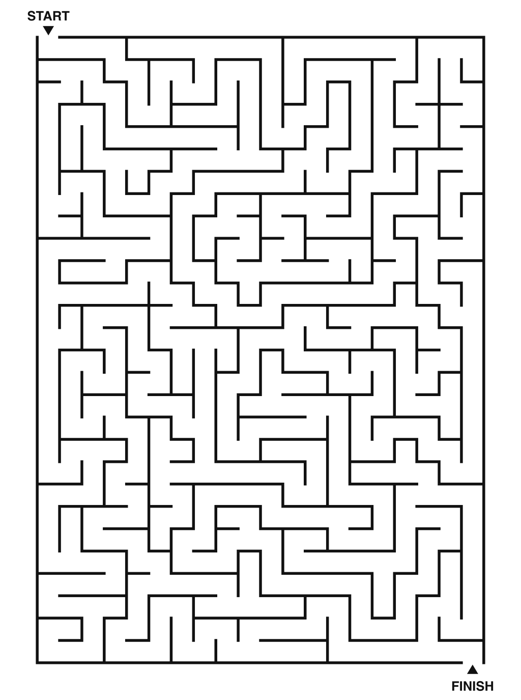 Hard maze puzzle printable, 20 by 28 grid