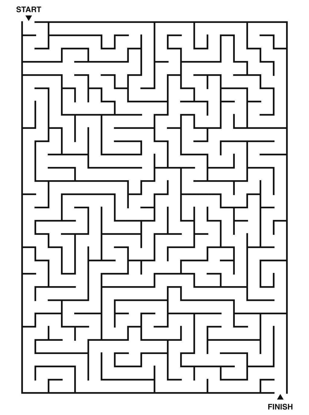 Hard maze puzzle printable, 20 by 28 grid