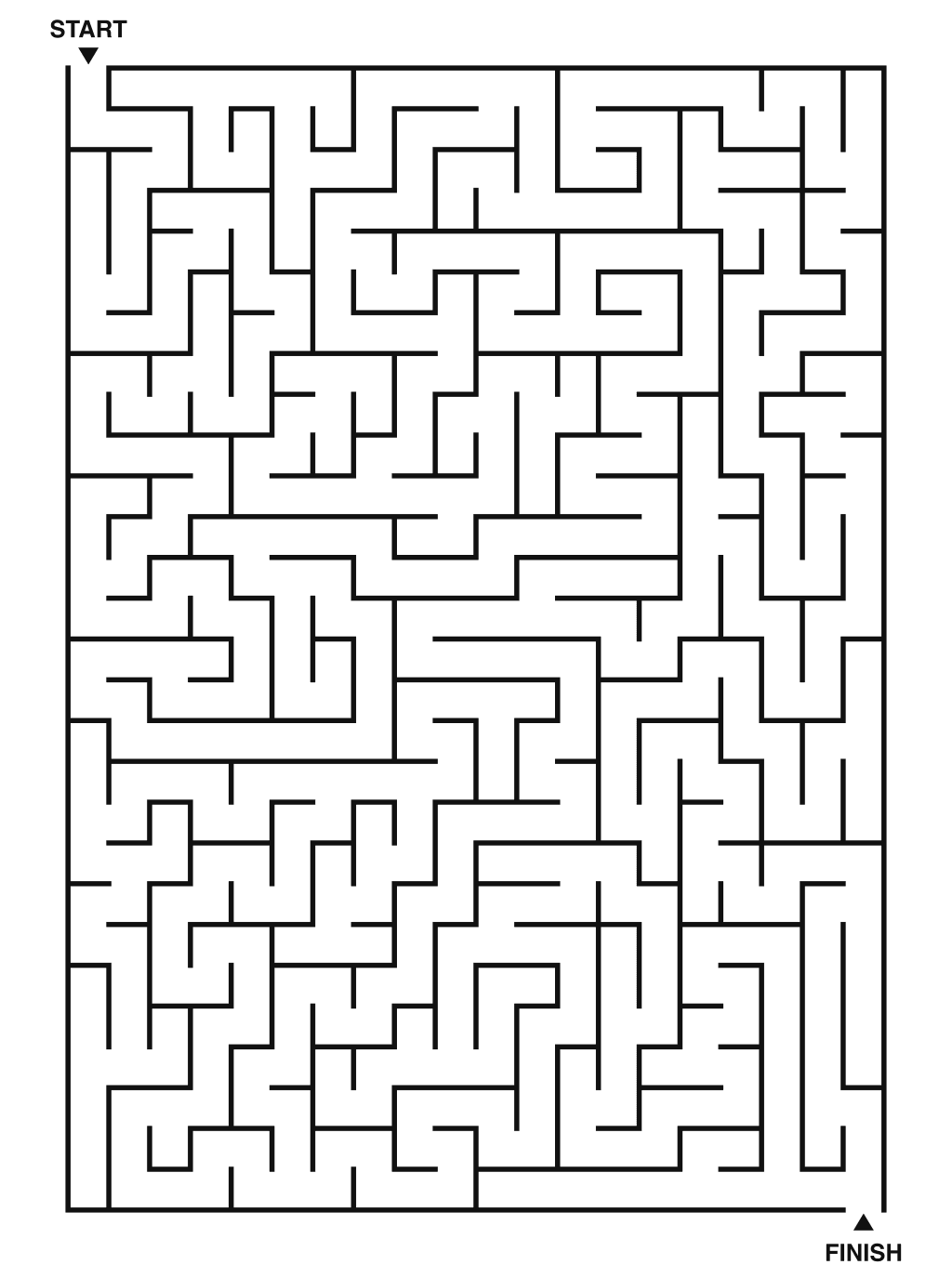 Hard maze puzzle printable, 20 by 28 grid