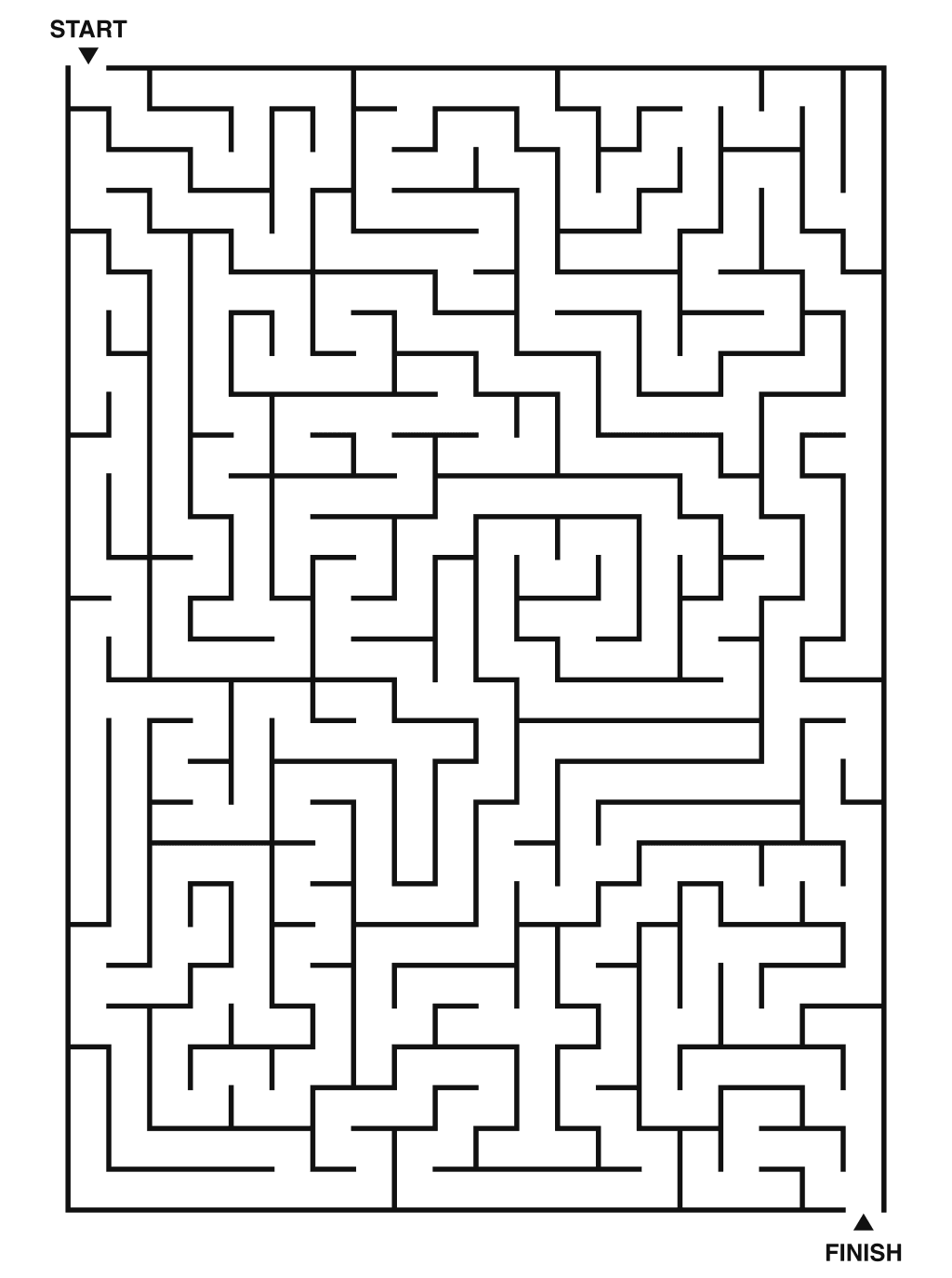 Hard maze puzzle printable, 20 by 28 grid