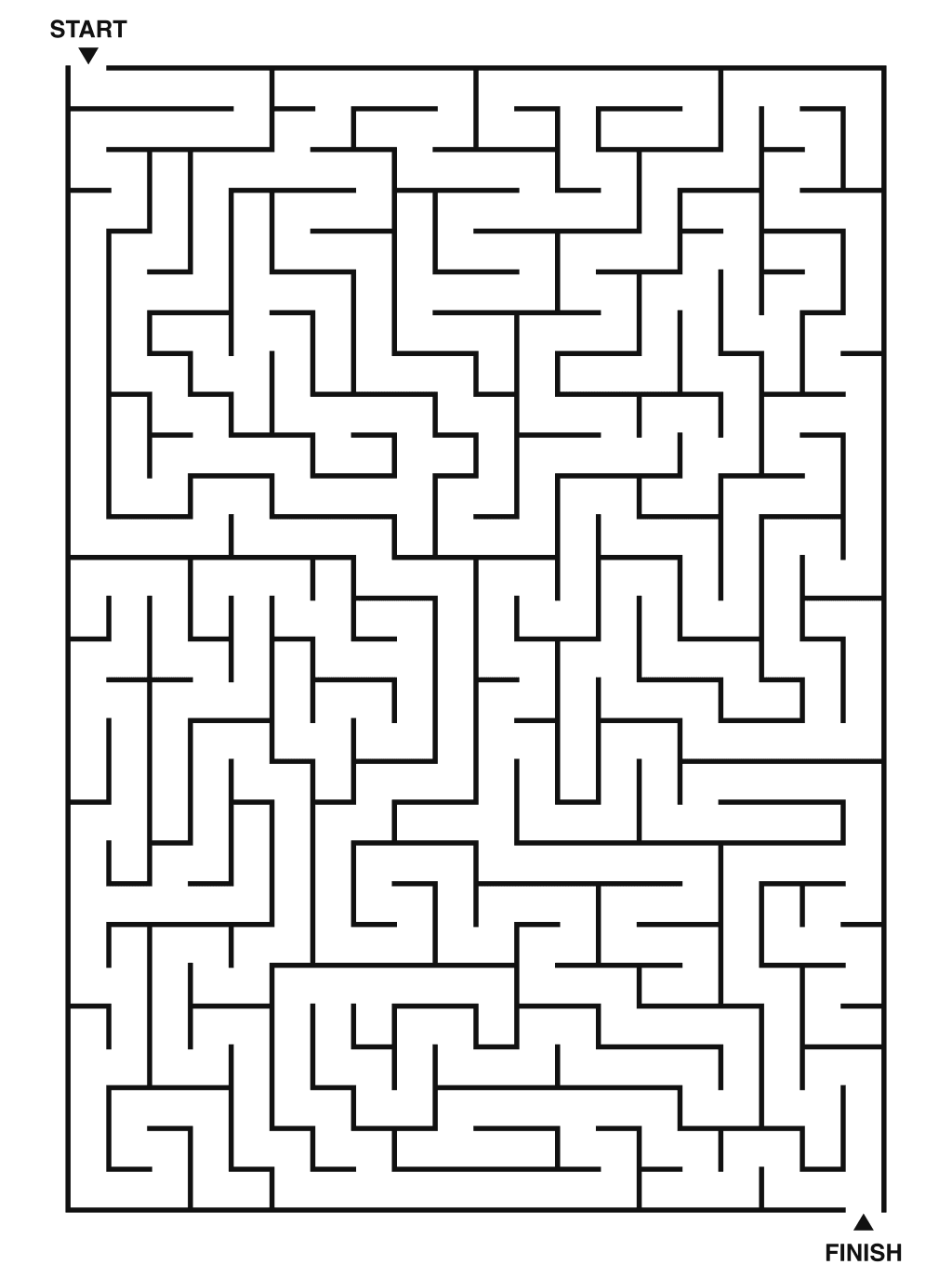 Hard maze puzzle printable, 20 by 28 grid
