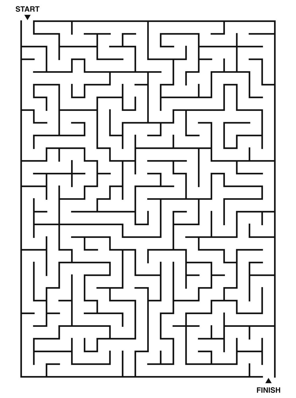 Hard maze puzzle printable, 20 by 28 grid