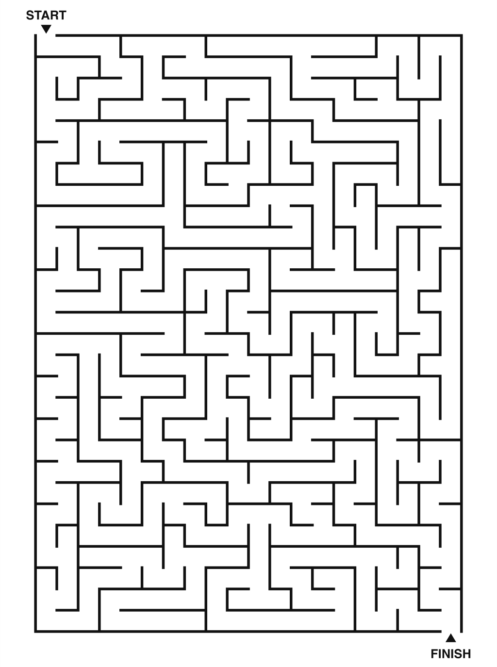 Hard maze puzzle printable, 20 by 28 grid