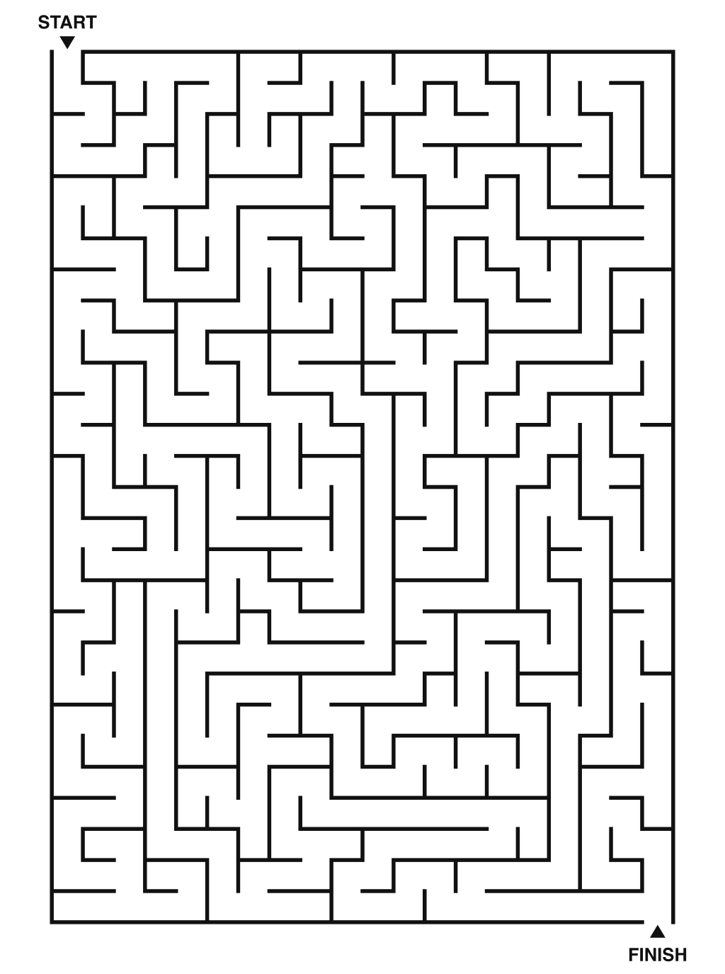 Hard maze puzzle printable, 20 by 28 grid