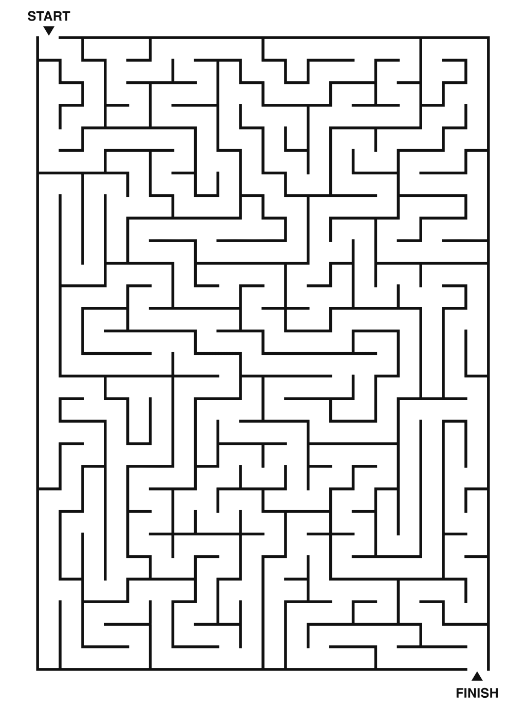 Hard maze puzzle printable, 20 by 28 grid