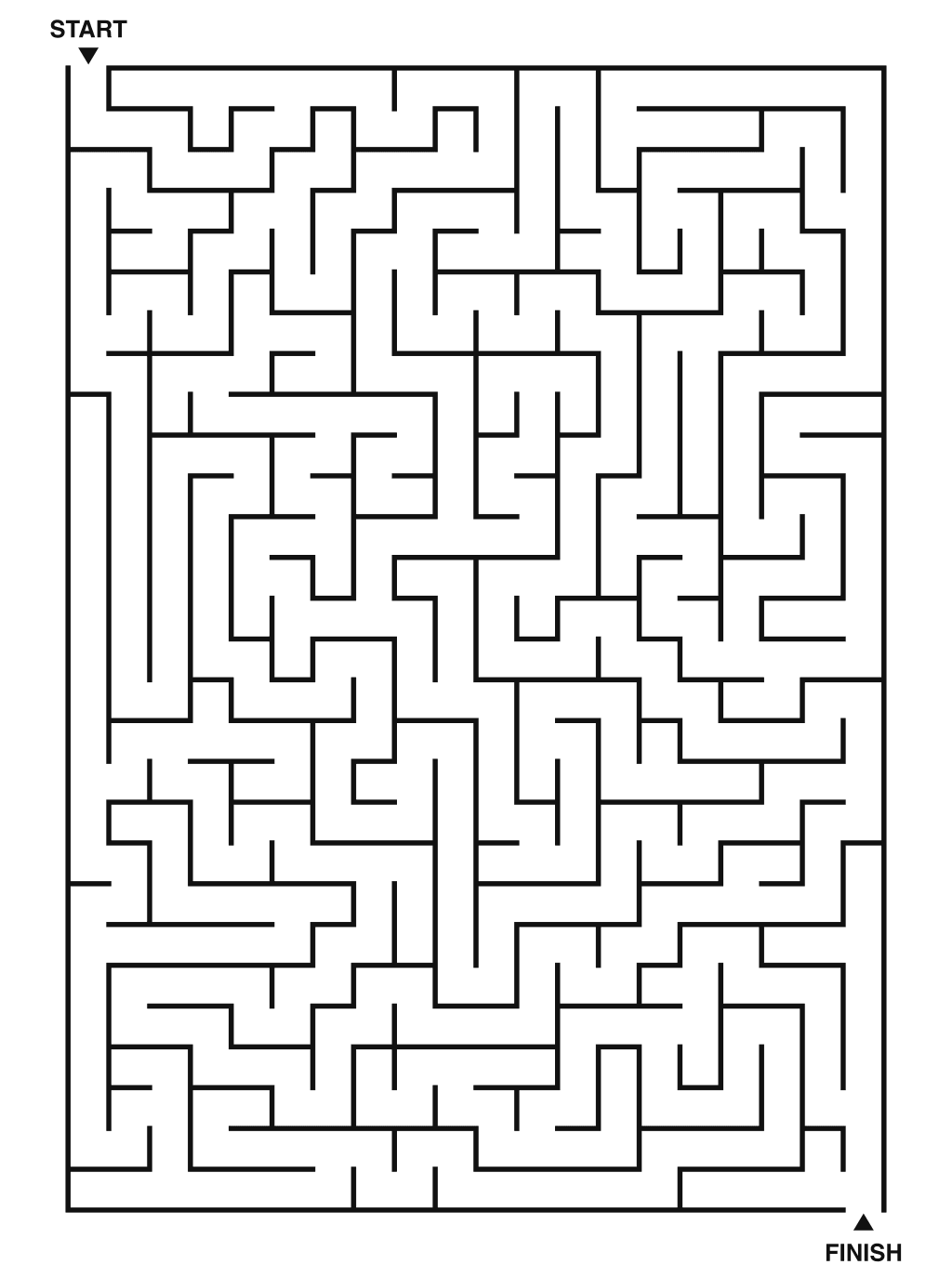 Hard maze puzzle printable, 20 by 28 grid