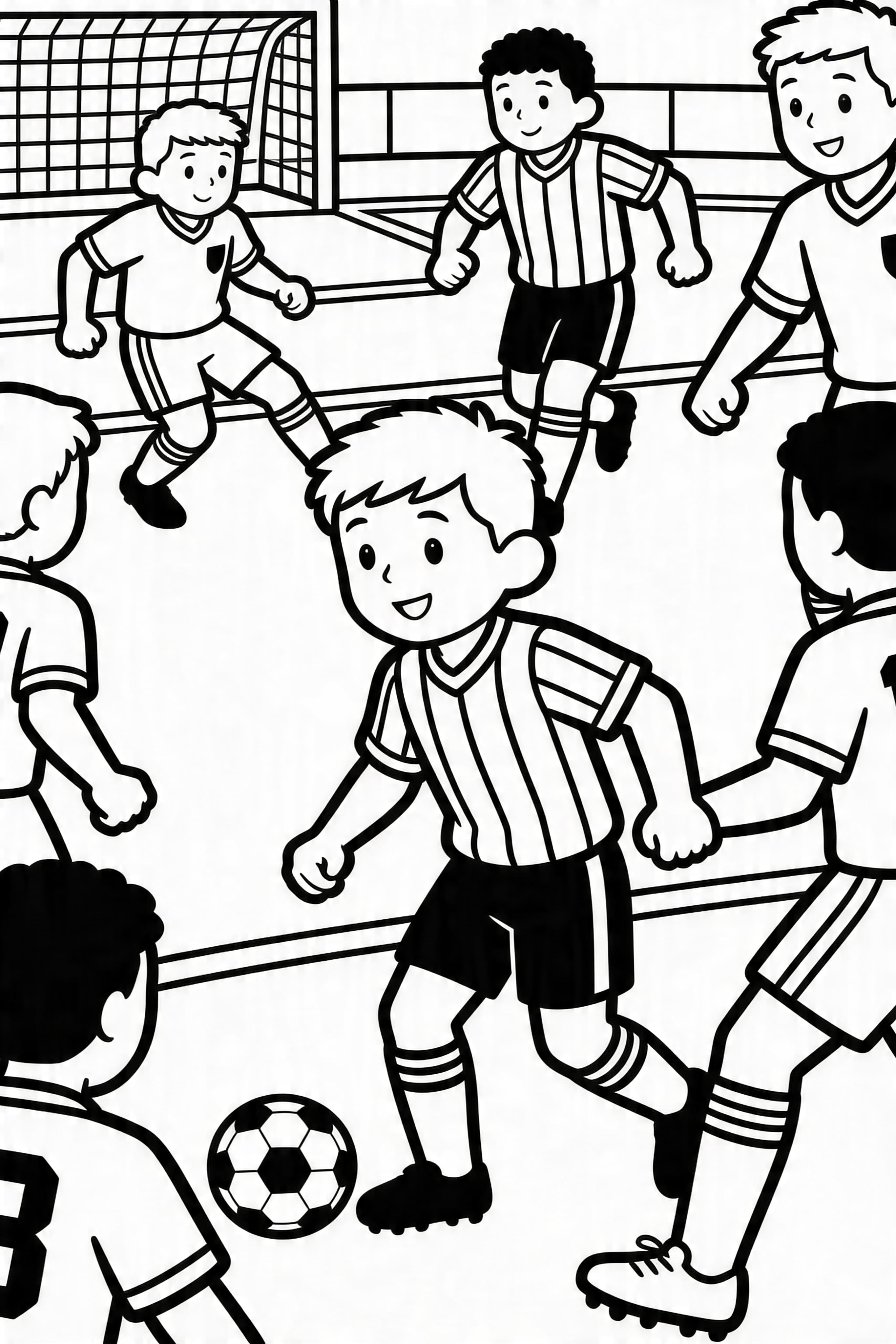 Football Players Coloring Page for Kids