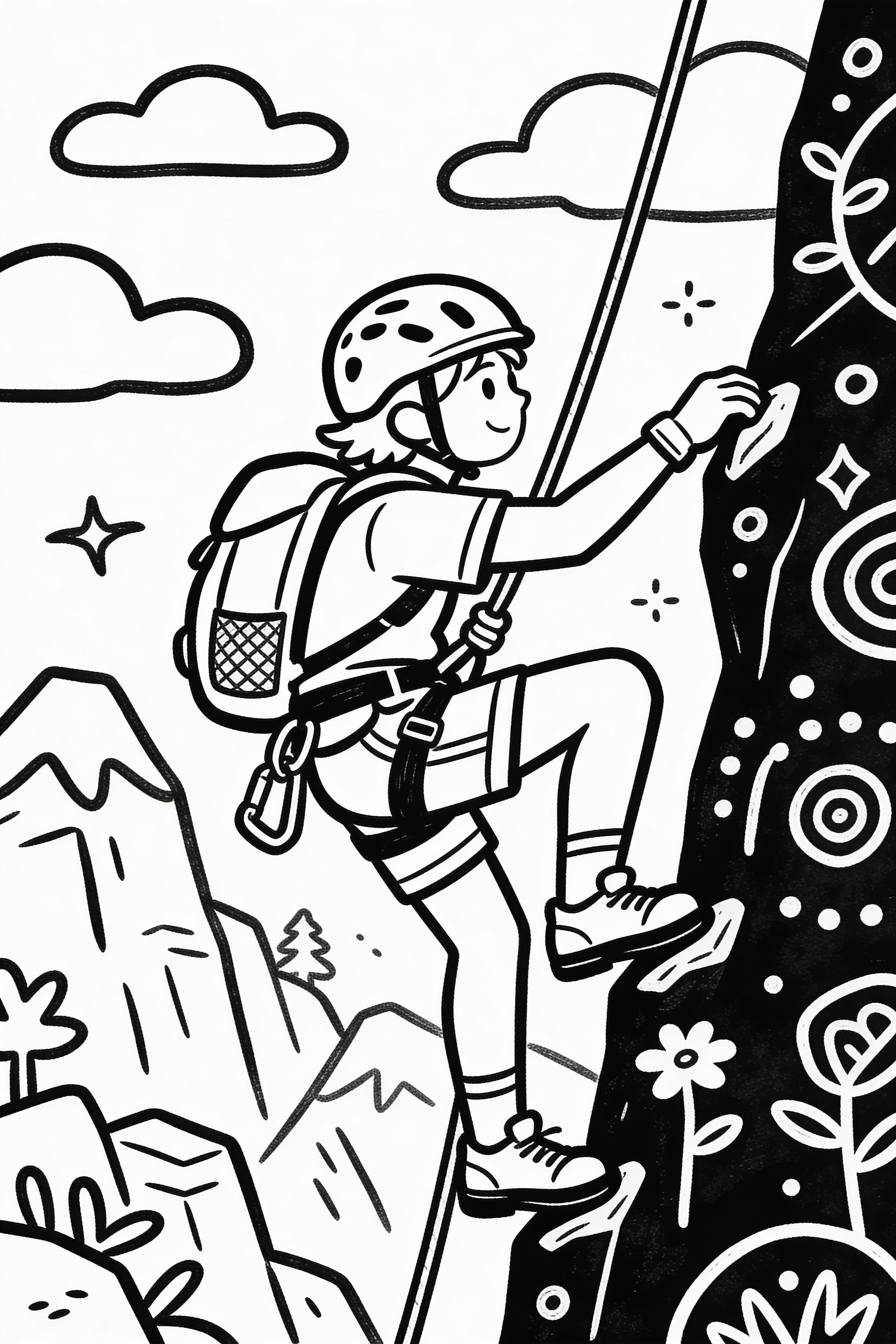 Doodle Cool Climber Adventure Coloring Page