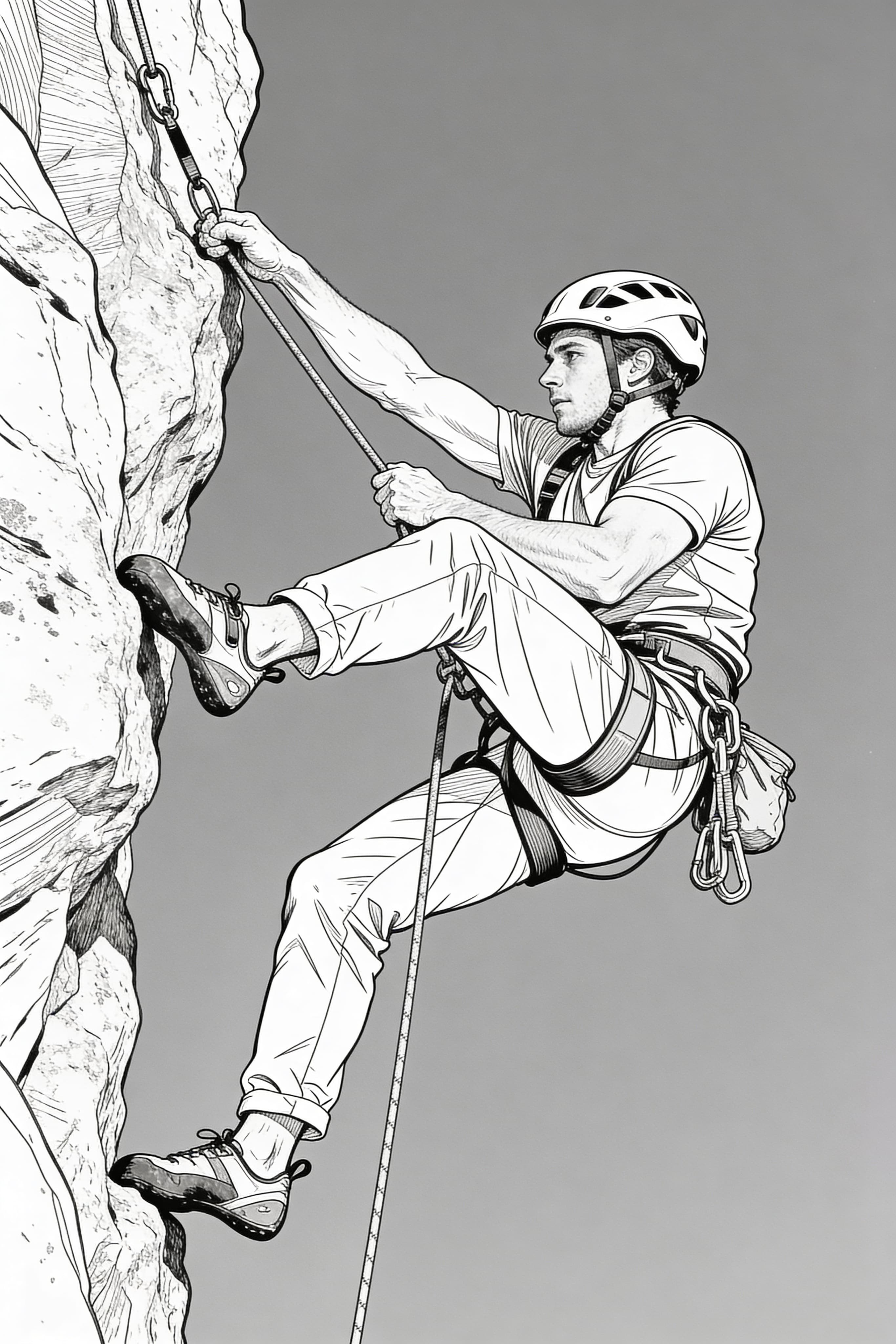 Cool Climber Adventure Coloring Page