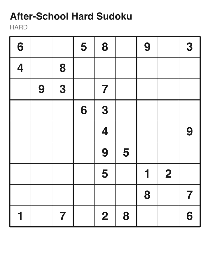 Hard sudoku puzzle, 26 clues