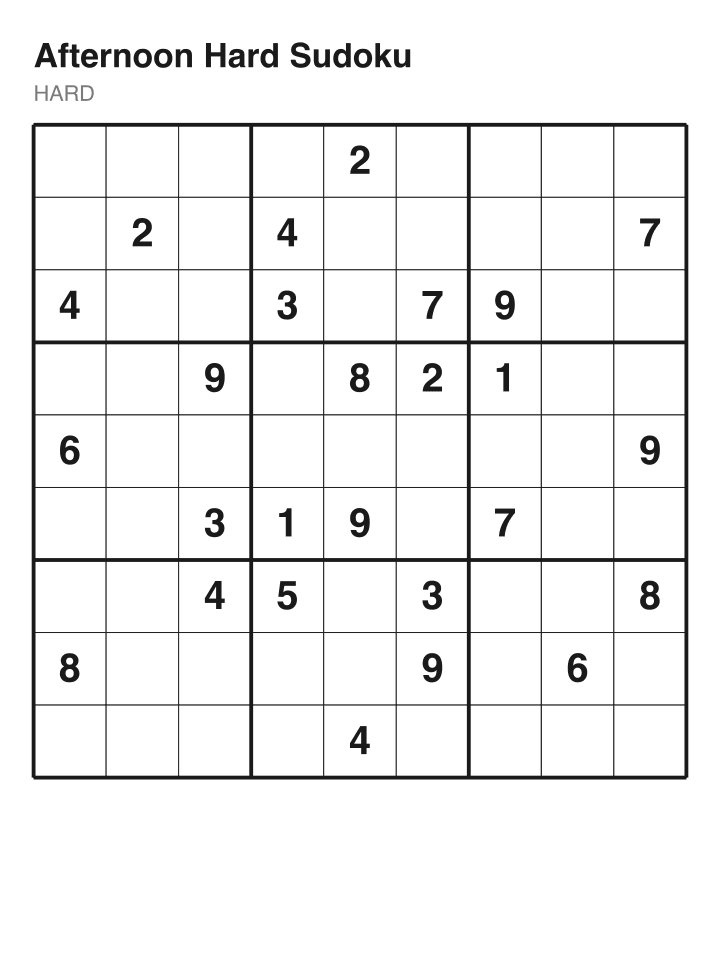 Hard sudoku puzzle, 26 clues