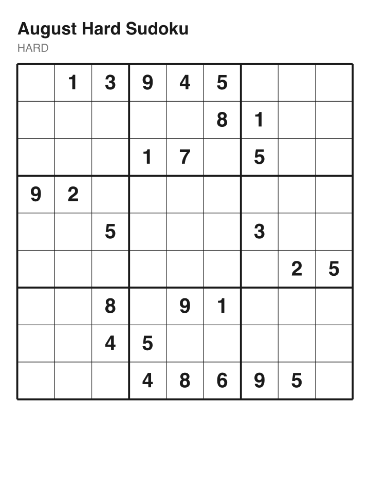 Hard sudoku puzzle, 26 clues