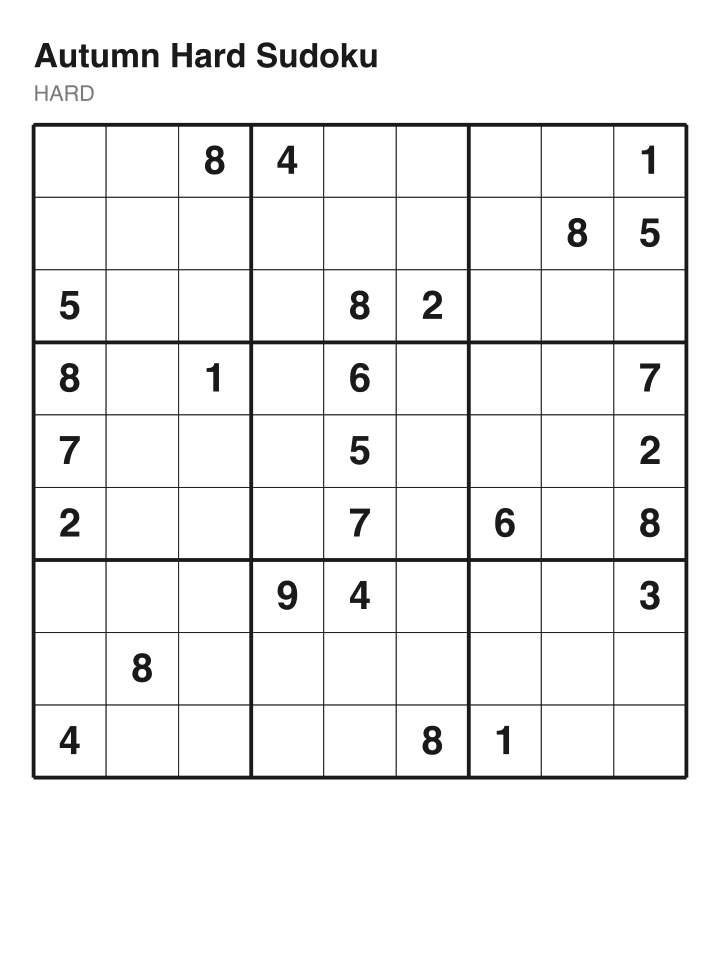 Hard sudoku puzzle, 26 clues