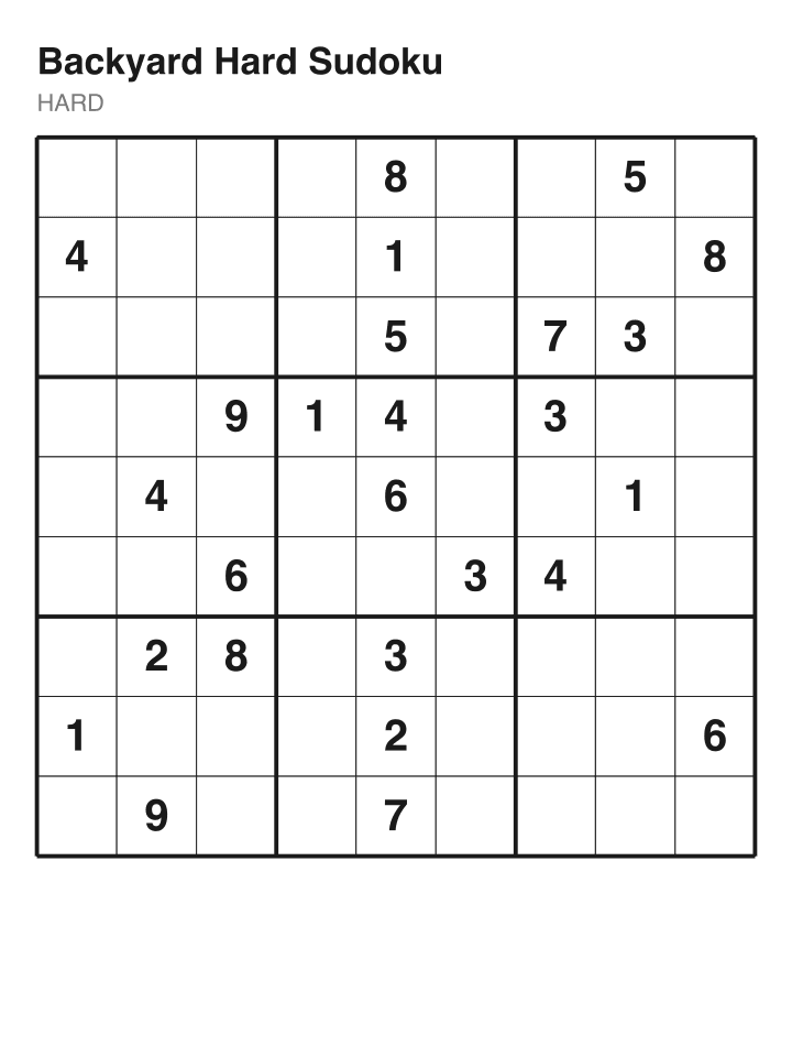 Hard sudoku puzzle, 26 clues