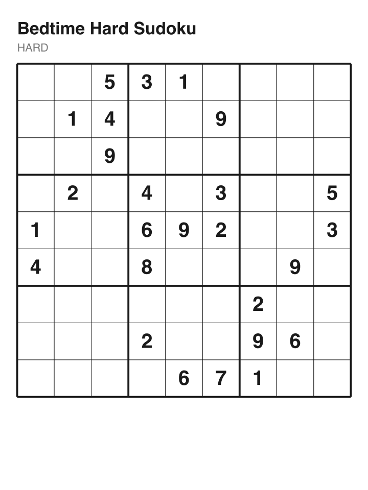 Hard sudoku puzzle, 26 clues