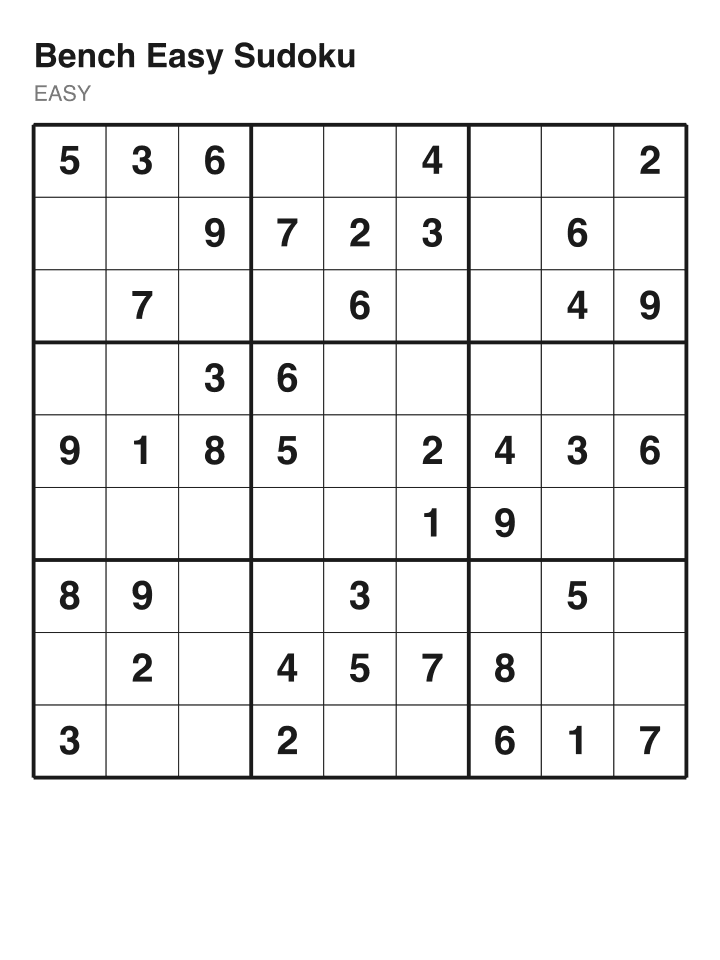 Easy sudoku puzzle, 40 clues