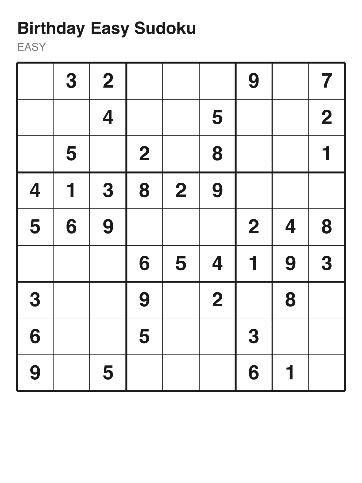 Easy sudoku puzzle, 40 clues