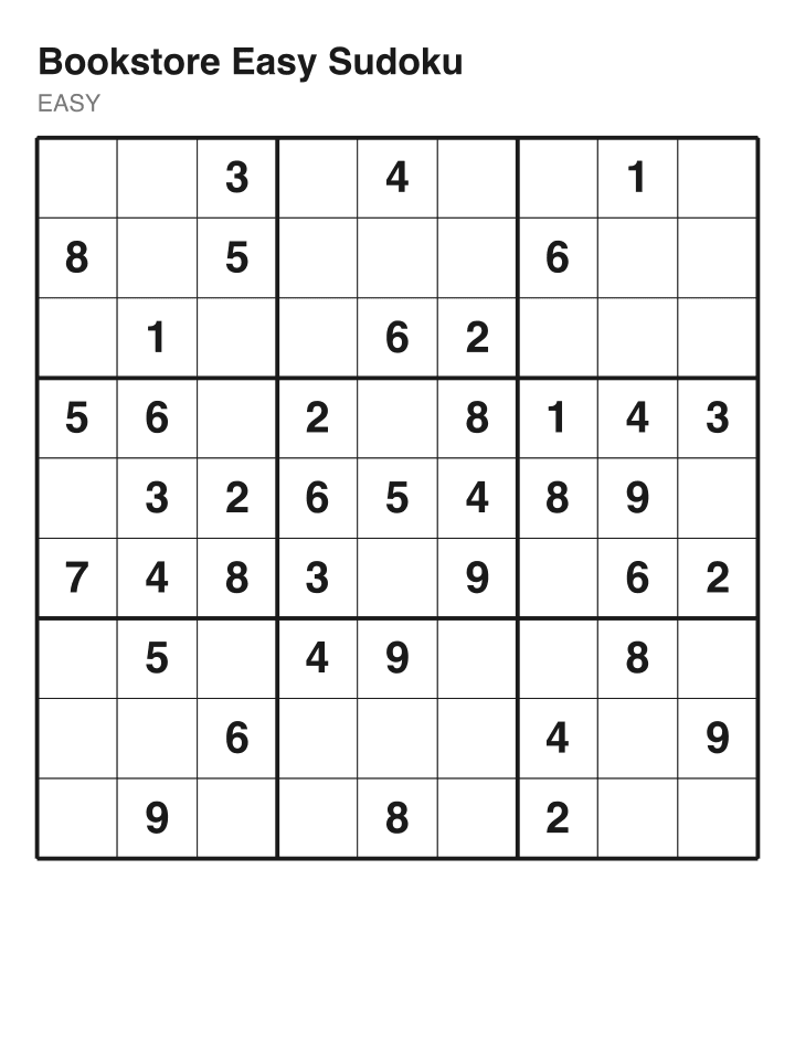 Easy sudoku puzzle, 40 clues