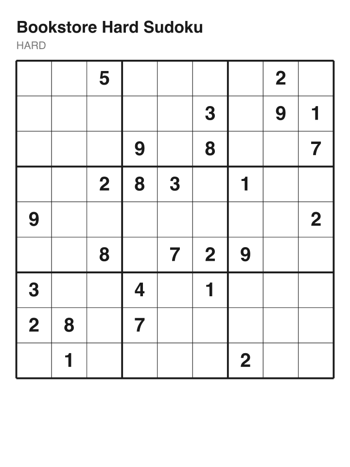Hard sudoku puzzle, 26 clues