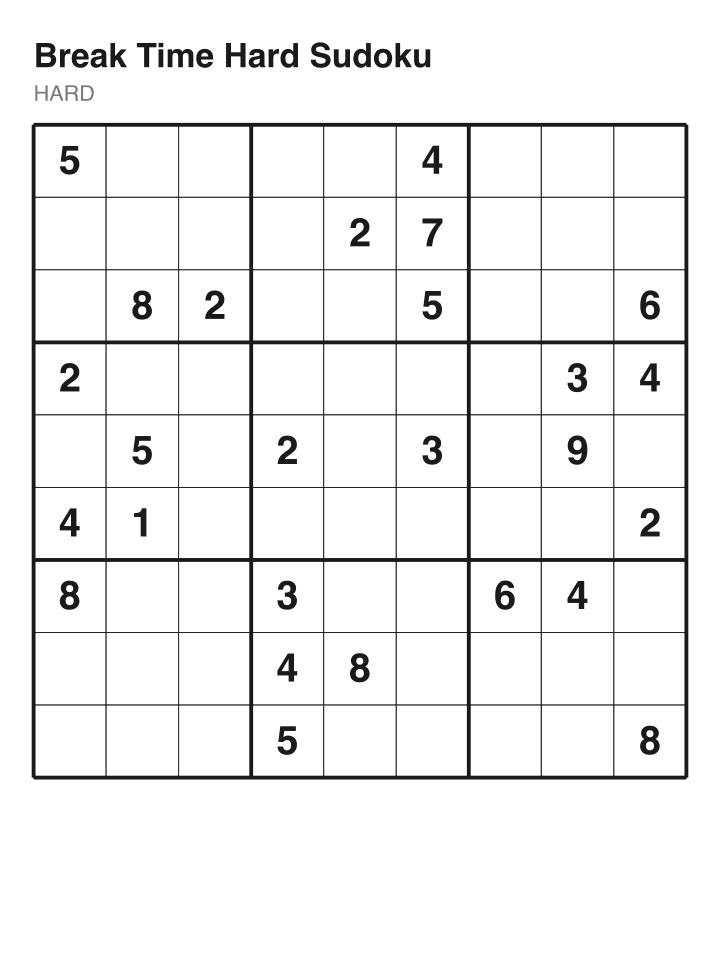 Hard sudoku puzzle, 26 clues