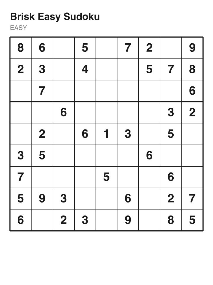 Easy sudoku puzzle, 40 clues