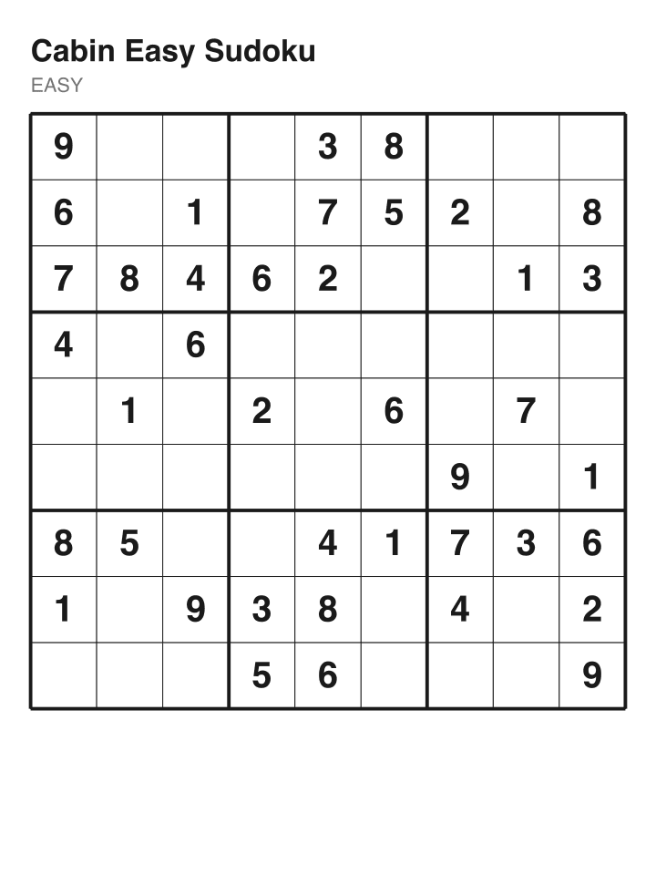 Easy sudoku puzzle, 40 clues