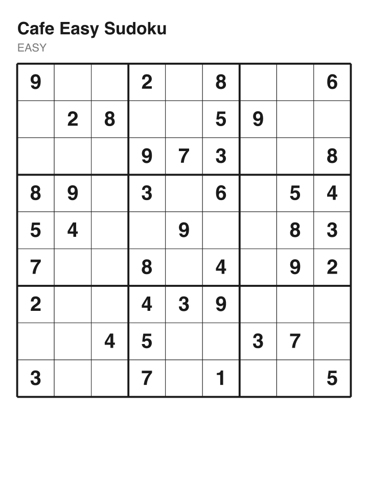 Easy sudoku puzzle, 40 clues