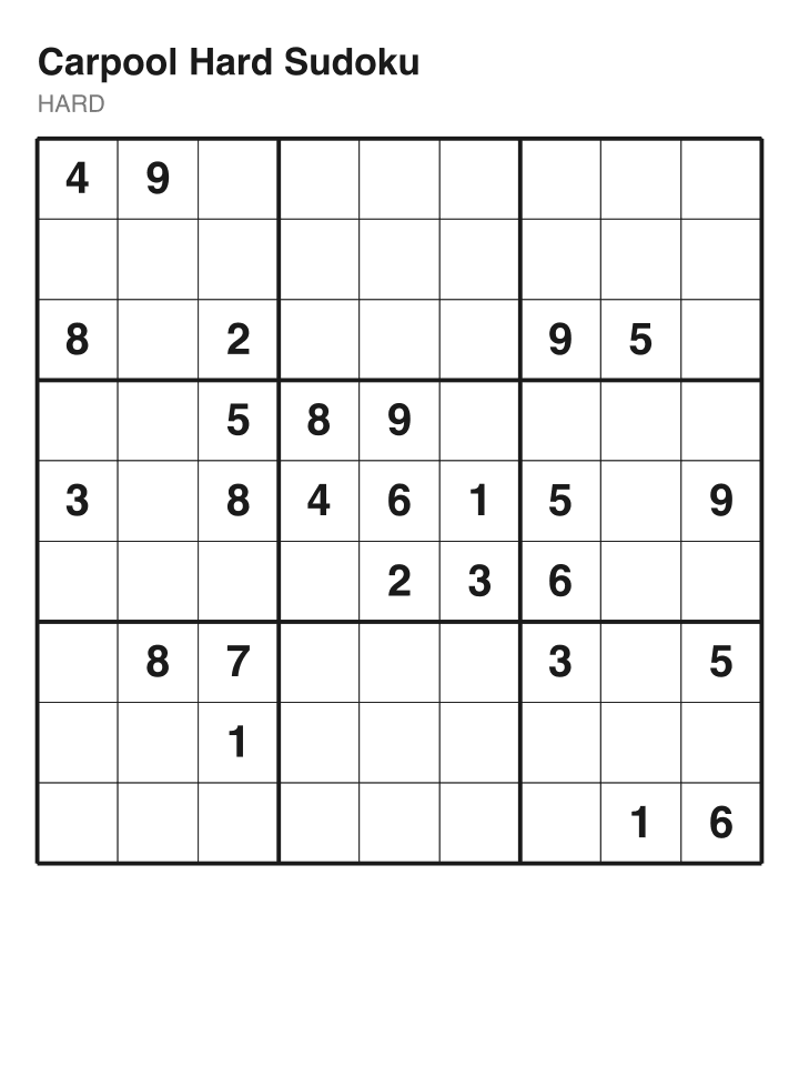 Hard sudoku puzzle, 26 clues