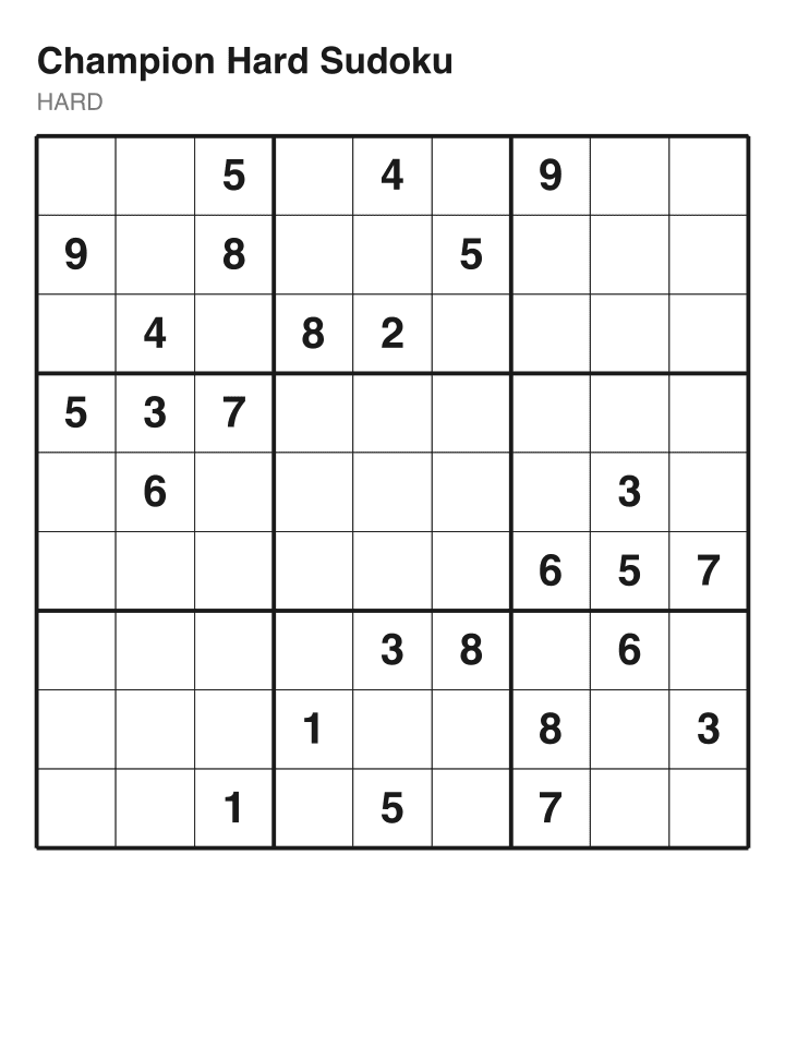 Hard sudoku puzzle, 26 clues