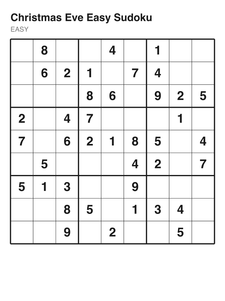 Easy sudoku puzzle, 40 clues