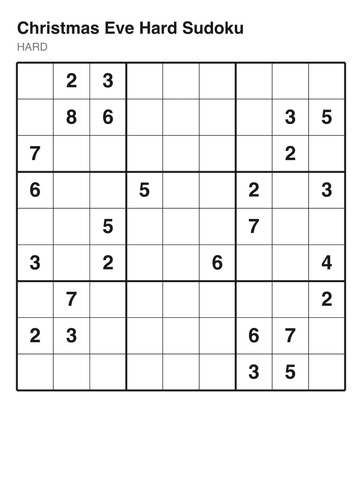 Hard sudoku puzzle, 26 clues