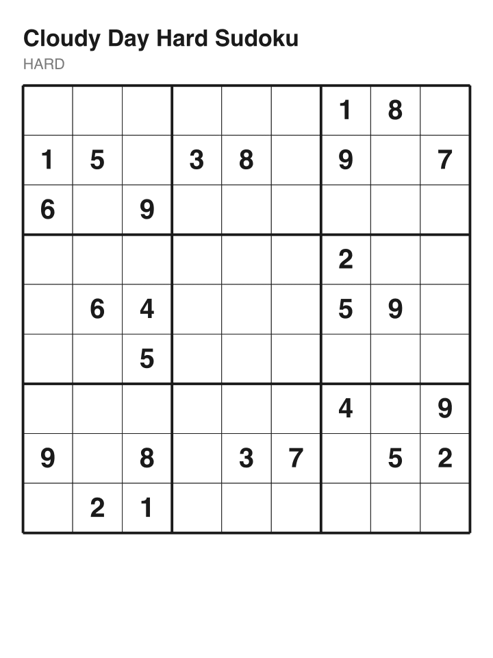Hard sudoku puzzle, 26 clues
