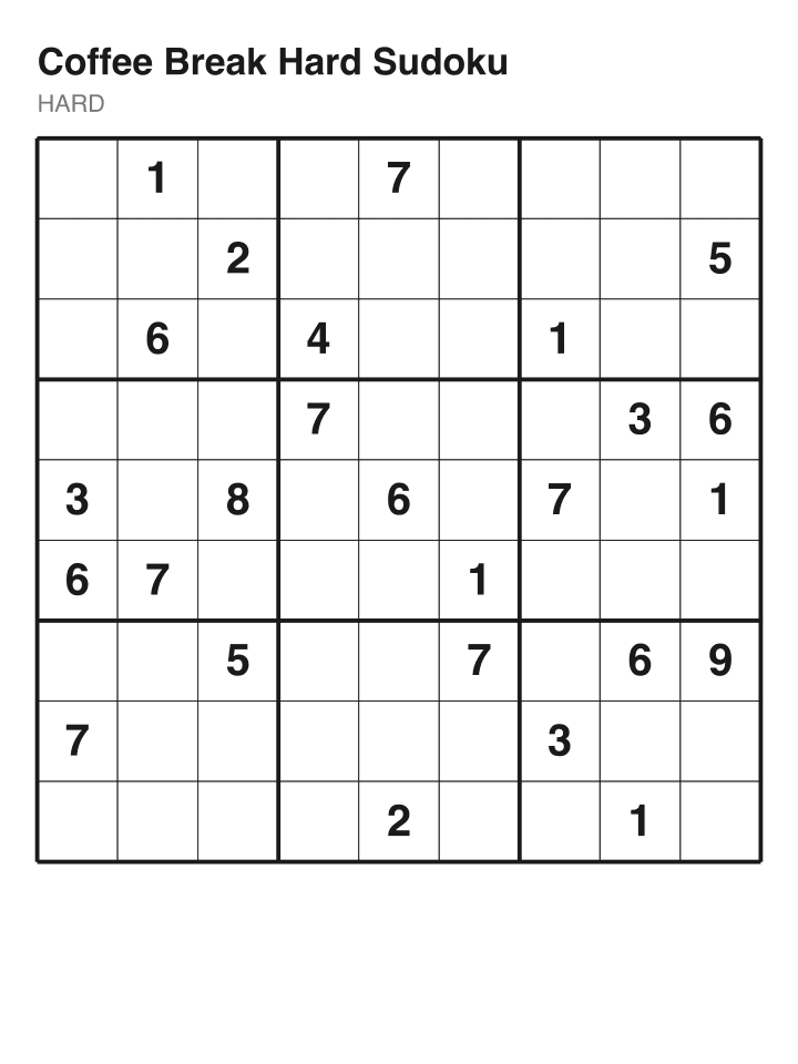 Hard sudoku puzzle, 26 clues