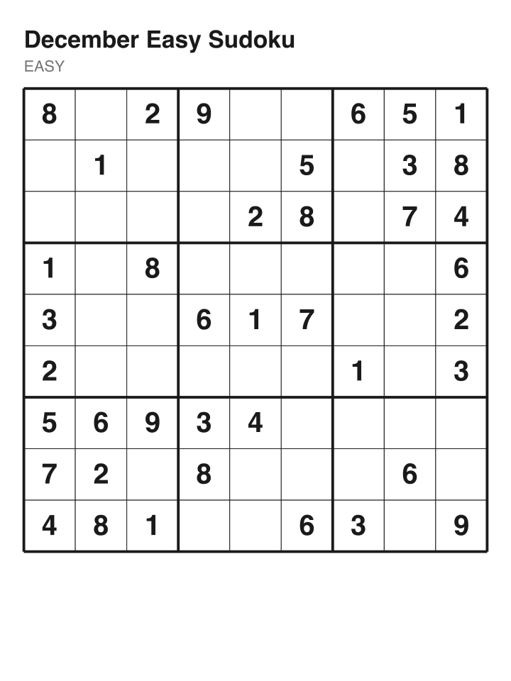 Easy sudoku puzzle, 40 clues