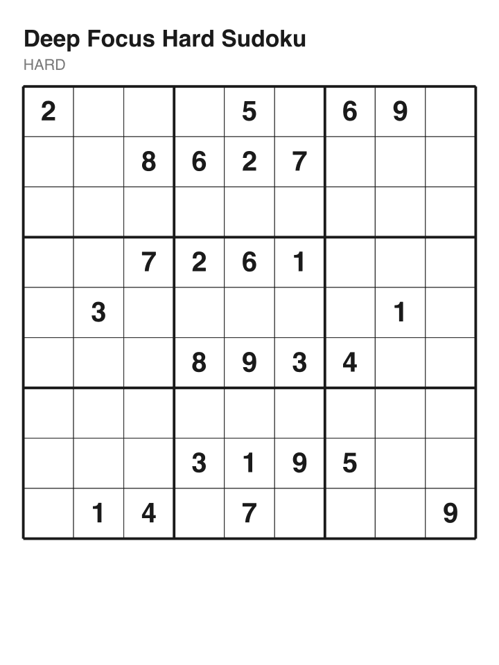 Hard sudoku puzzle, 26 clues