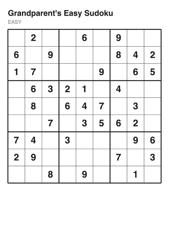 Easy sudoku puzzle, 40 clues