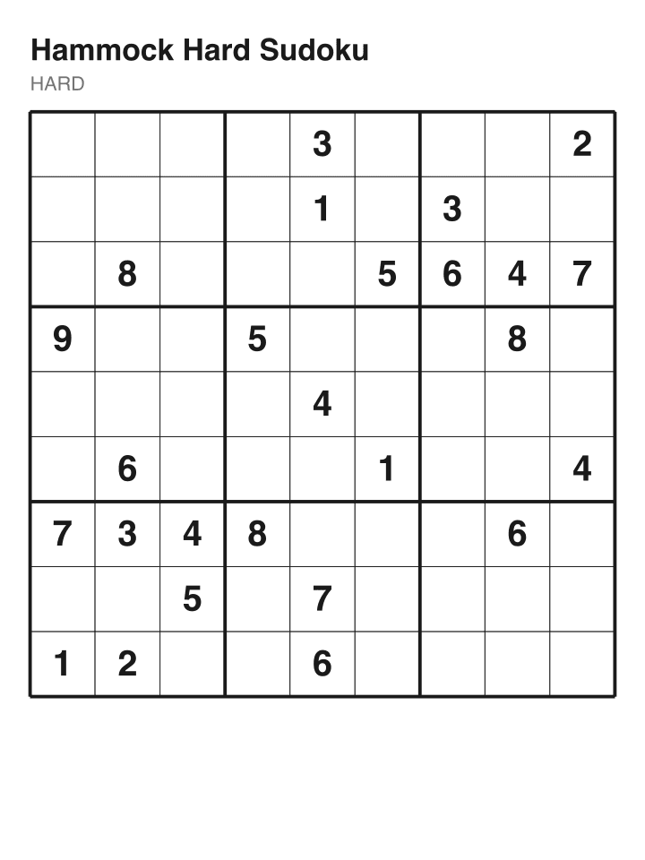 Hard sudoku puzzle, 26 clues