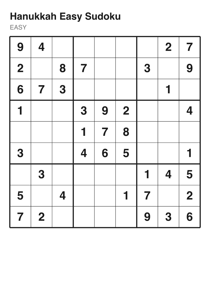 Easy sudoku puzzle, 40 clues