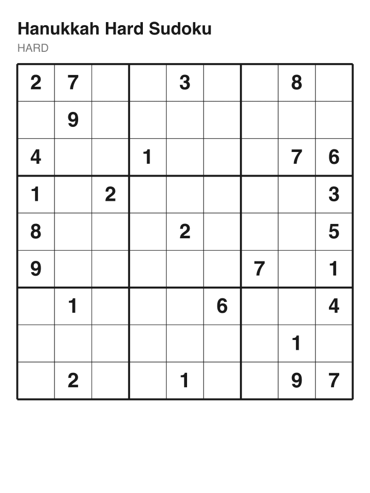Hard sudoku puzzle, 26 clues