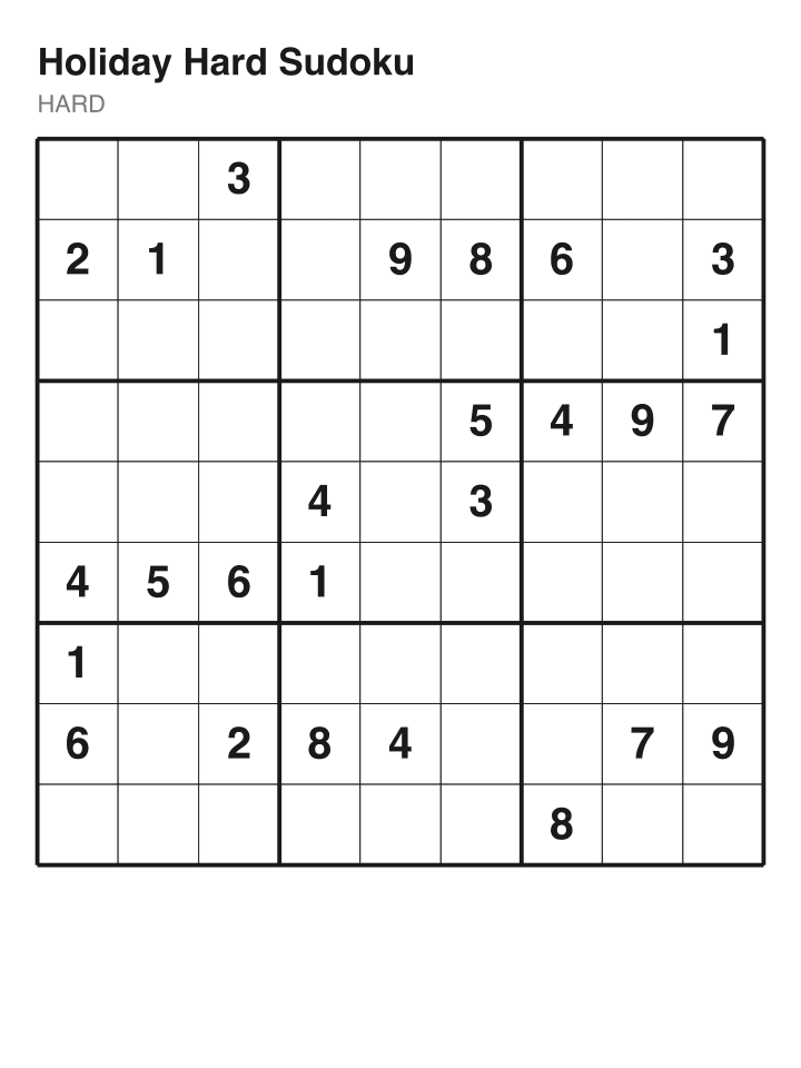 Hard sudoku puzzle, 26 clues