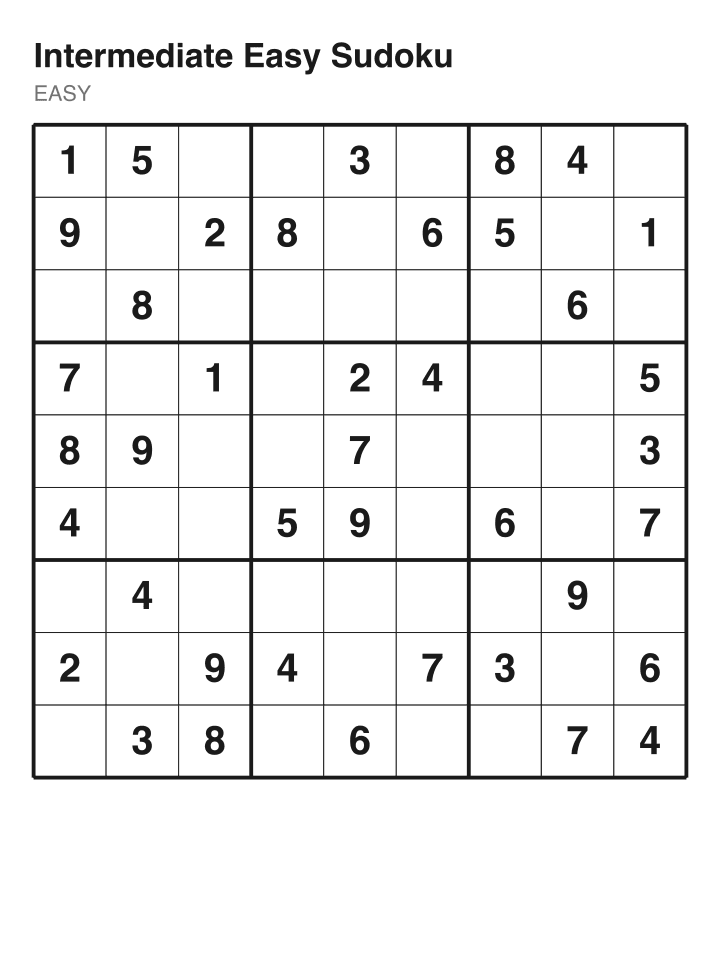Easy sudoku puzzle, 40 clues