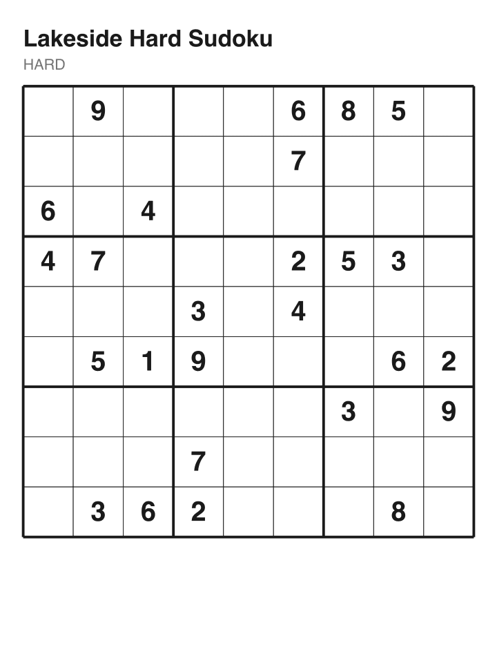Hard sudoku puzzle, 26 clues