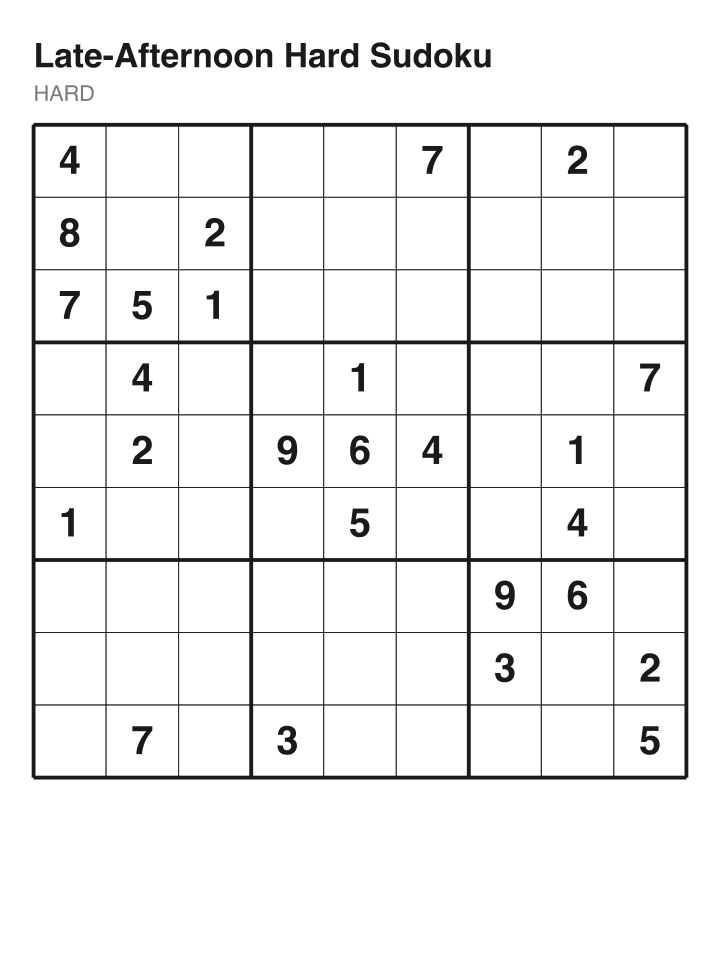 Hard sudoku puzzle, 26 clues