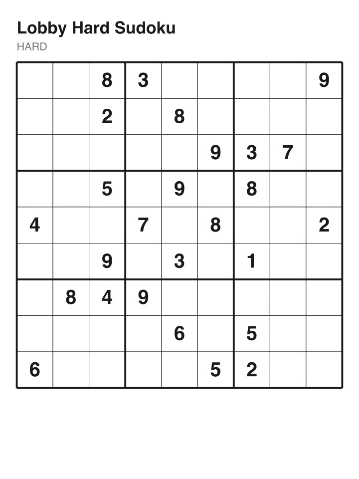 Hard sudoku puzzle, 26 clues