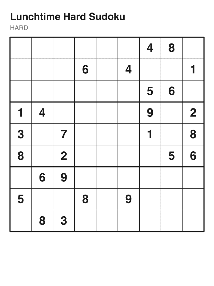 Hard sudoku puzzle, 26 clues