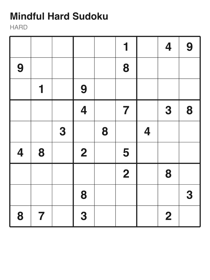 Hard sudoku puzzle, 26 clues