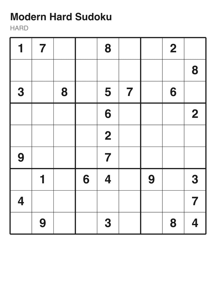 Hard sudoku puzzle, 26 clues