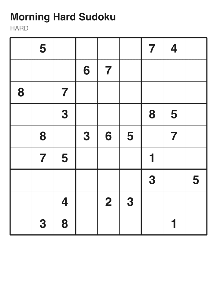 Hard sudoku puzzle, 26 clues